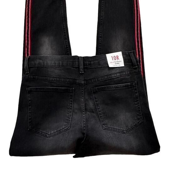 Red Herring UK Mila Black Wash Red Racing Stripe Skinny Jeans Size US 6 NEW - Picture 11 of 14